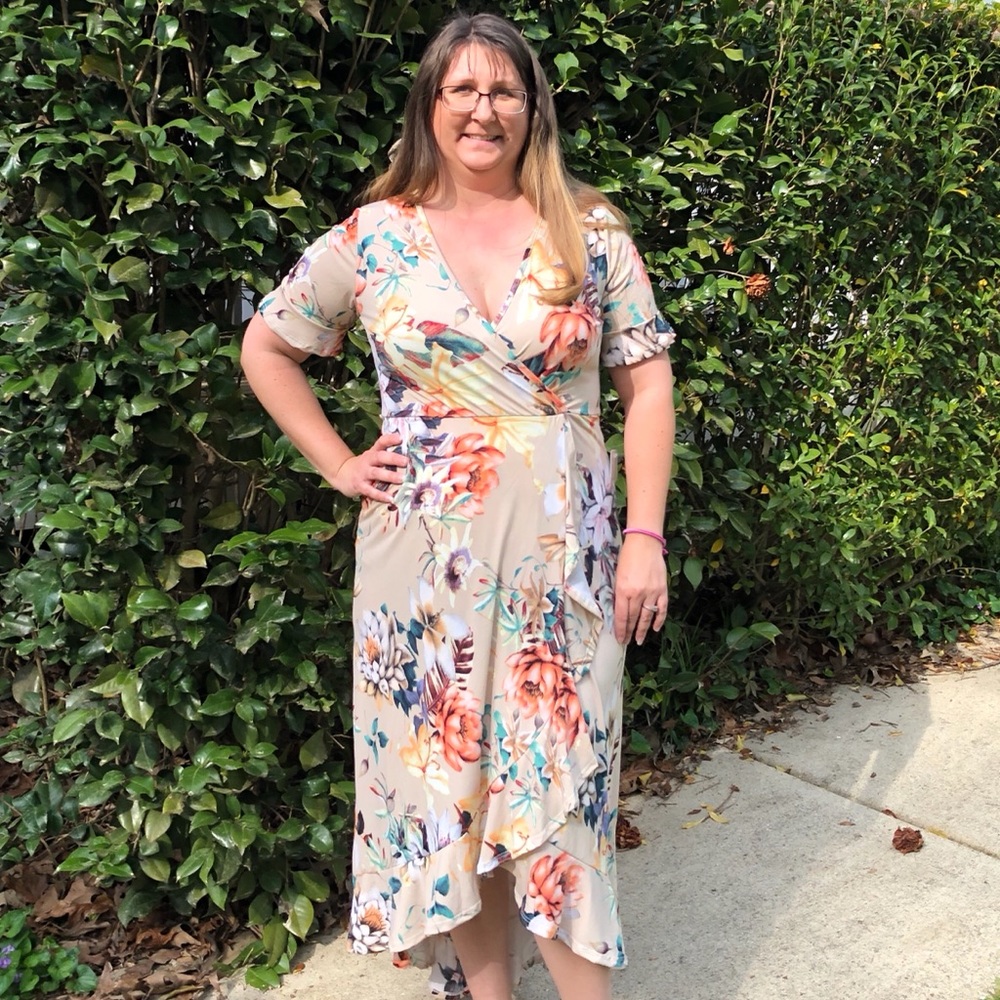 Floral Maxi Wrap Dress